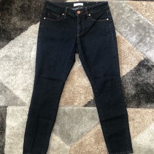 Loft petite dark wash curvy fit skinny jeans